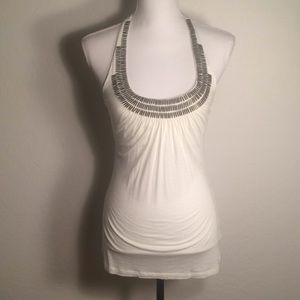 Forever 21 halter top with beaded collar
